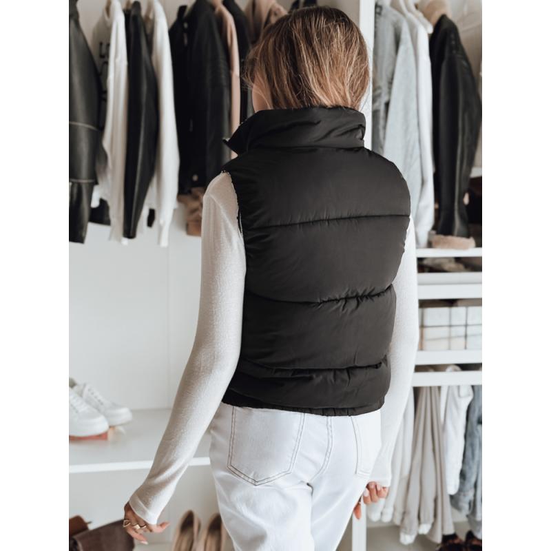 URBANELLE női steppelt mellény, fekete