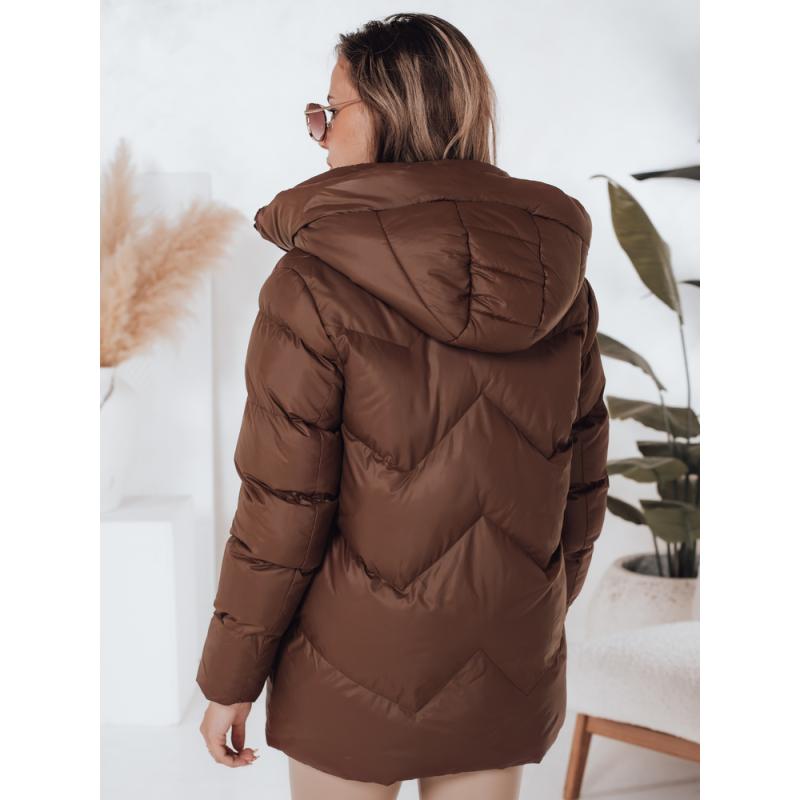Dámská zimní bunda SALVONA hnědá prošívaná