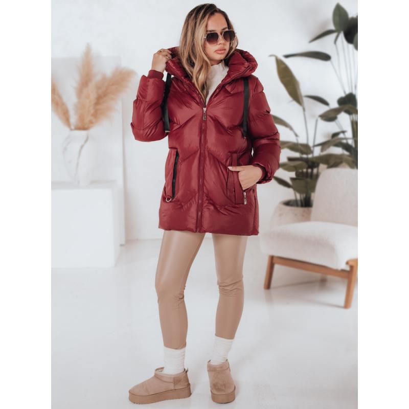 Dámská zimní bunda SALVONA červená prošívaná