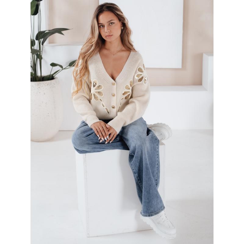 Női kardigán KERINDA ecru