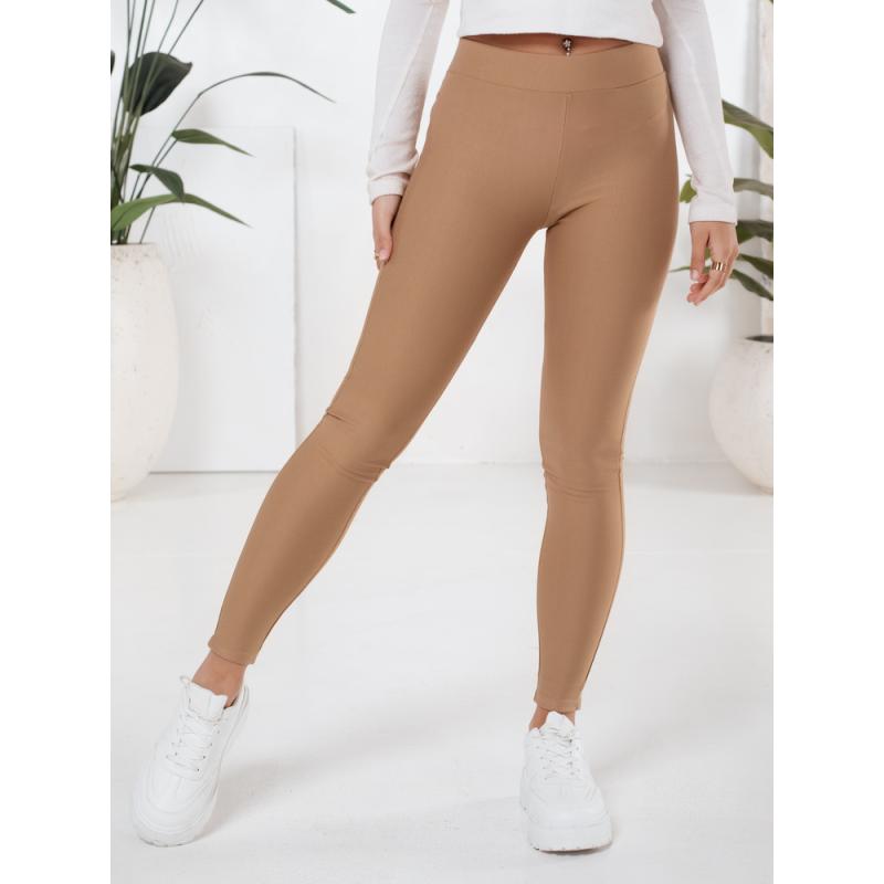 Dámské legíny push up kamelové