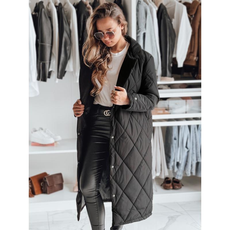 Dámska prešívaná zimná bunda WARMISSA v čiernej farbe