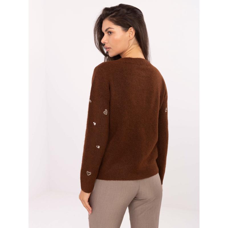 Barna kardigán gombokkal
