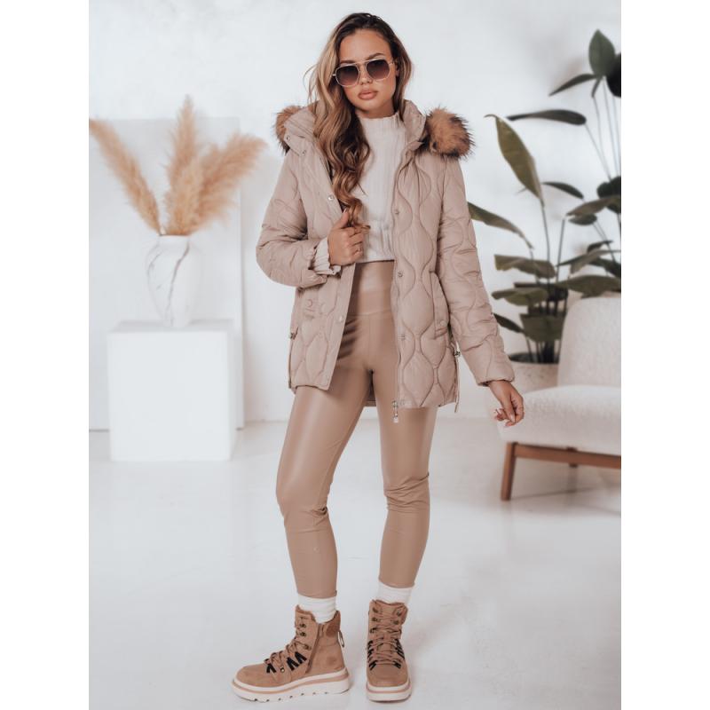 Dámska zimná bunda LUMORE s kapucňou, khaki