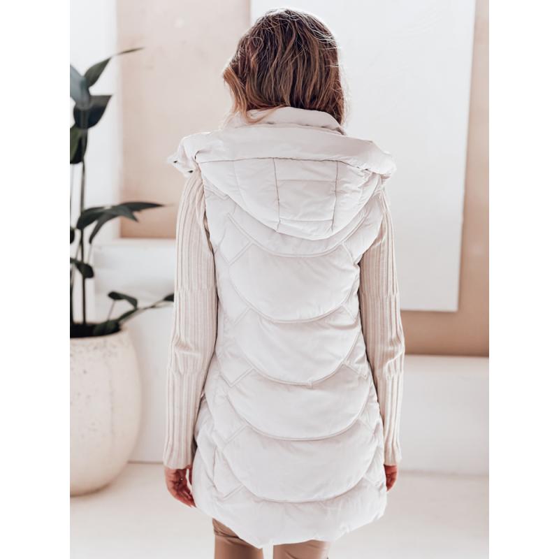 Dámska prešívaná vesta s izoláciou, svetlo sivá