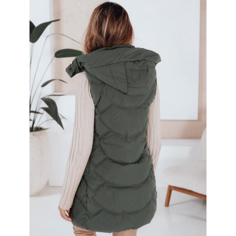 Dámska prešívaná vesta s izoláciou, zelená
