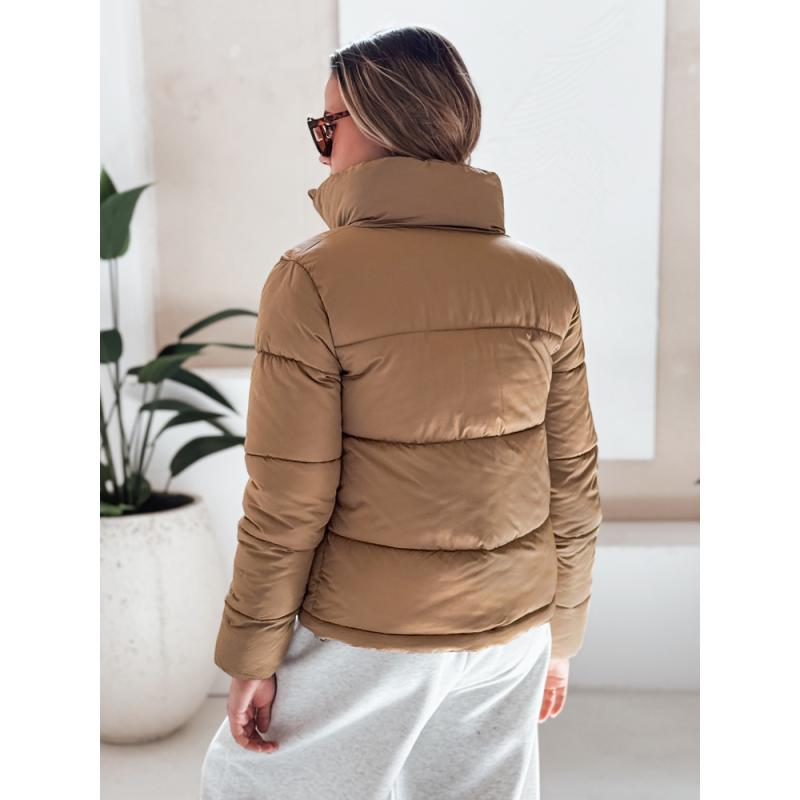 Dámska prešívaná zimná bunda LAROSE tmavo béžová