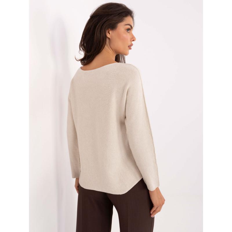 Pisztáciás oversized pulóver 3/4-es ujjakkal