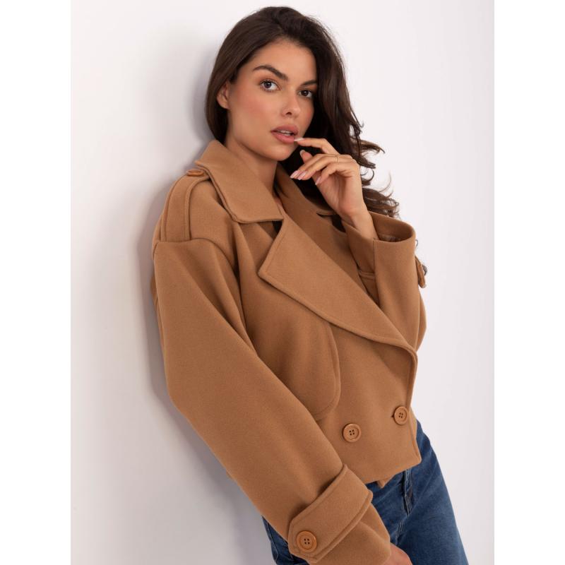 Kamél színű rövid trenchkabát  RUE PARIS