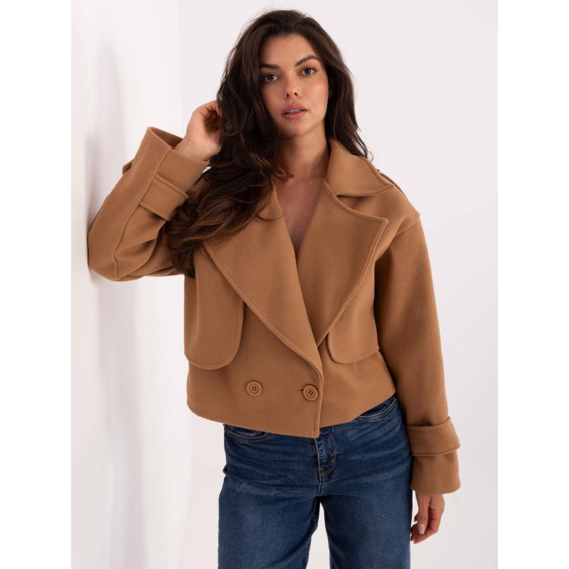 Kamél színű rövid trenchkabát  RUE PARIS