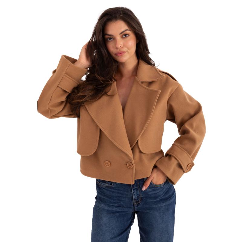 Kamél színű rövid trenchkabát  RUE PARIS