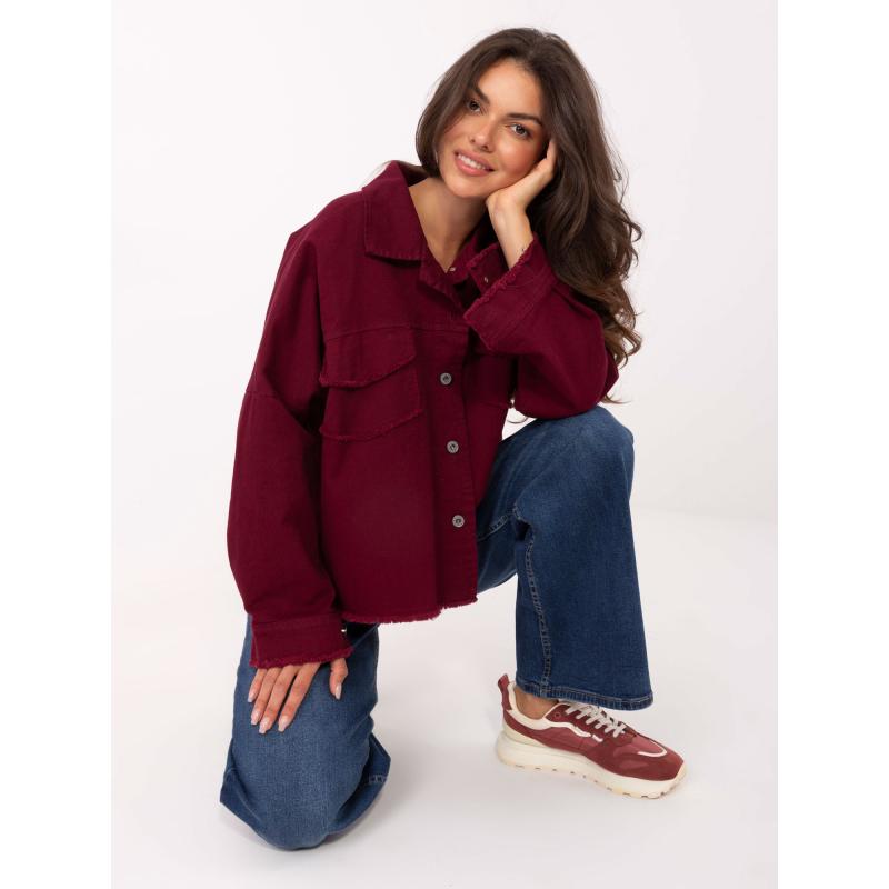 Bordó farmerdzseki gallérral RUE PARIS