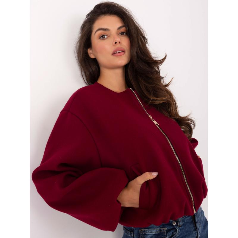 Bordó kabát szegélyezéssel az alsó szélén RUE PARIS