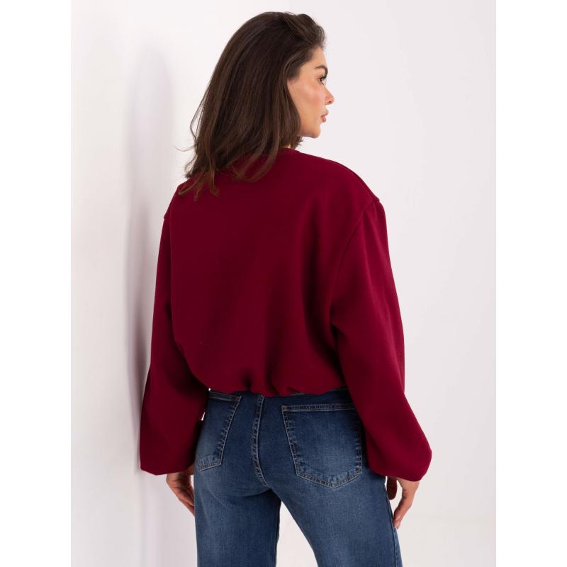 Bordó kabát szegélyezéssel az alsó szélén RUE PARIS