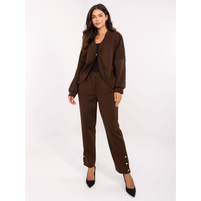 Sötétbarna szett oversized kardigánnal RUE PARIS