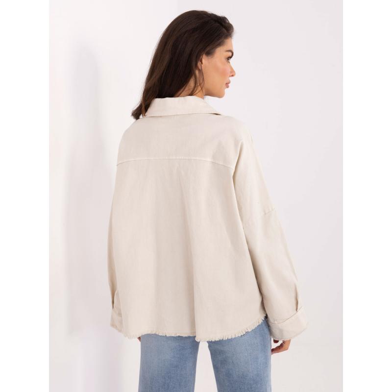 Világos bézs farmerkabát gallérral RUE PARIS