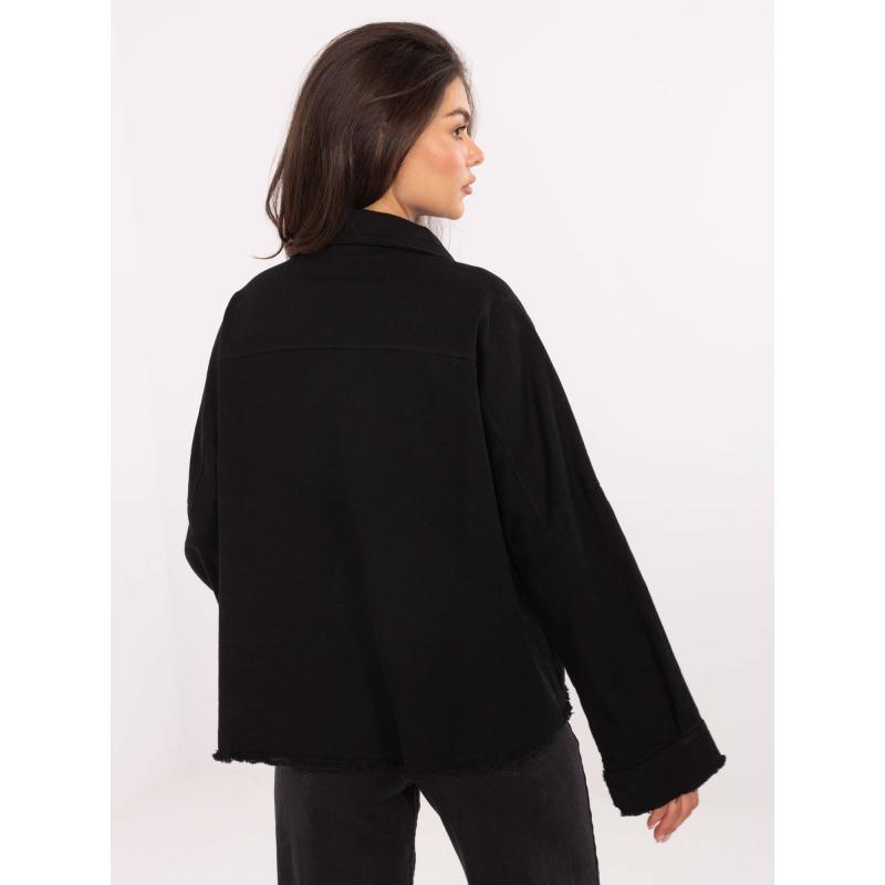 Fekete farmer kabát zsebekkel RUE PARIS