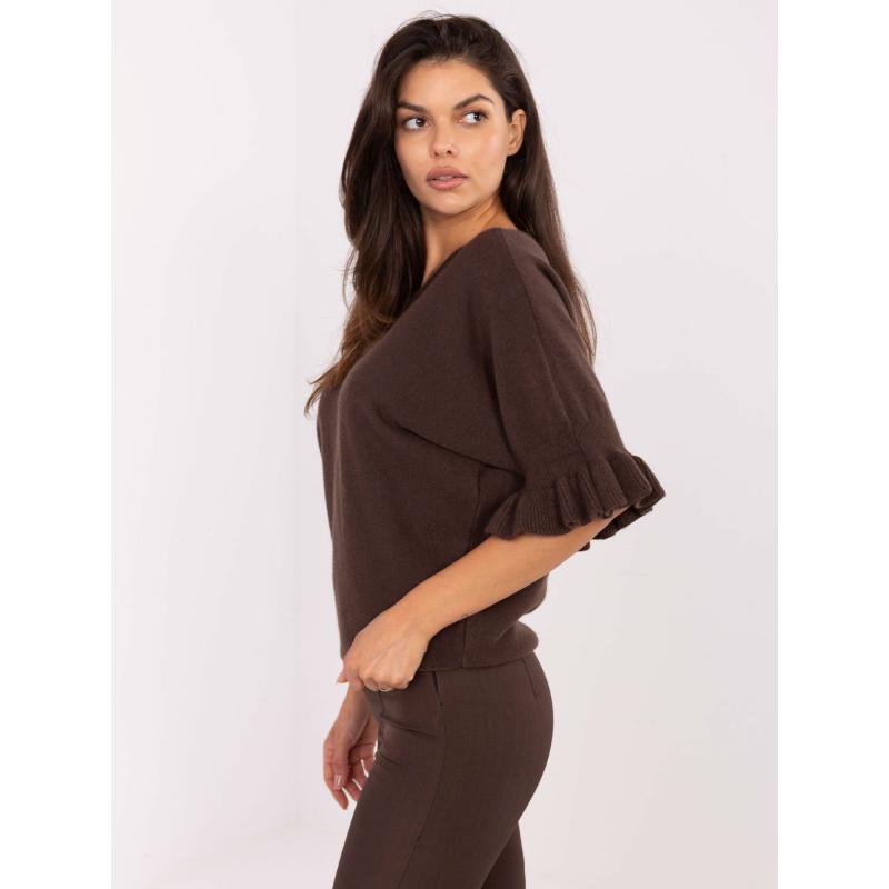 Černý dámský svetr s dlouhými rukávy