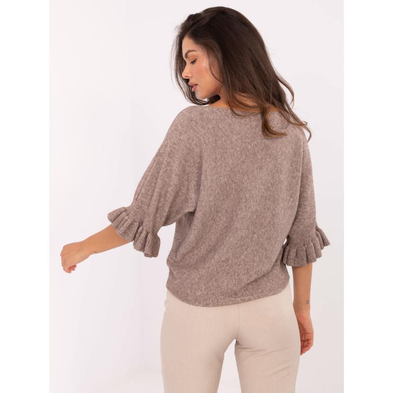 Černý netopýří svetr s krátkými rukávy