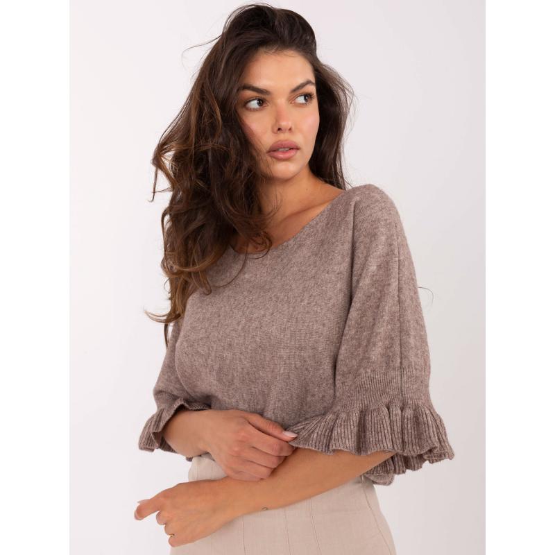 Černý netopýří svetr s krátkými rukávy