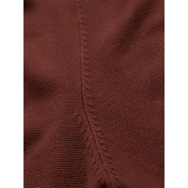 Férfi pulóver, kerek nyakkivágással, rugalmas kötött anyagból, klasszikus mintával – bordó V4 OM-SWSW-0183