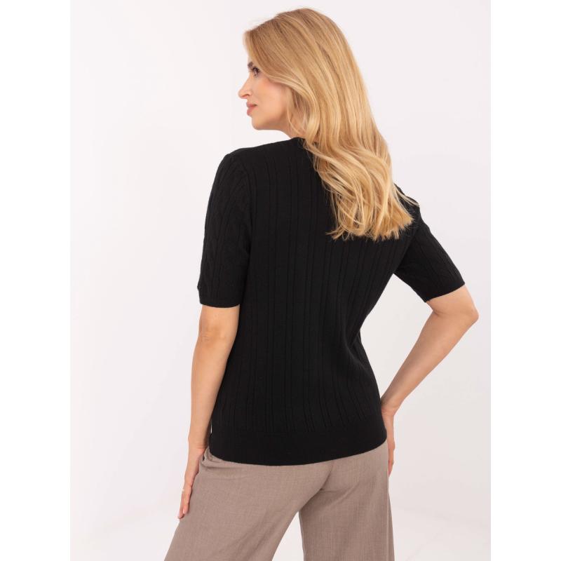 Arany színű, rövid ujjú oversized női pulóver