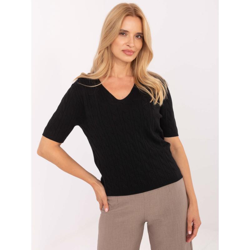 Arany színű, rövid ujjú oversized női pulóver