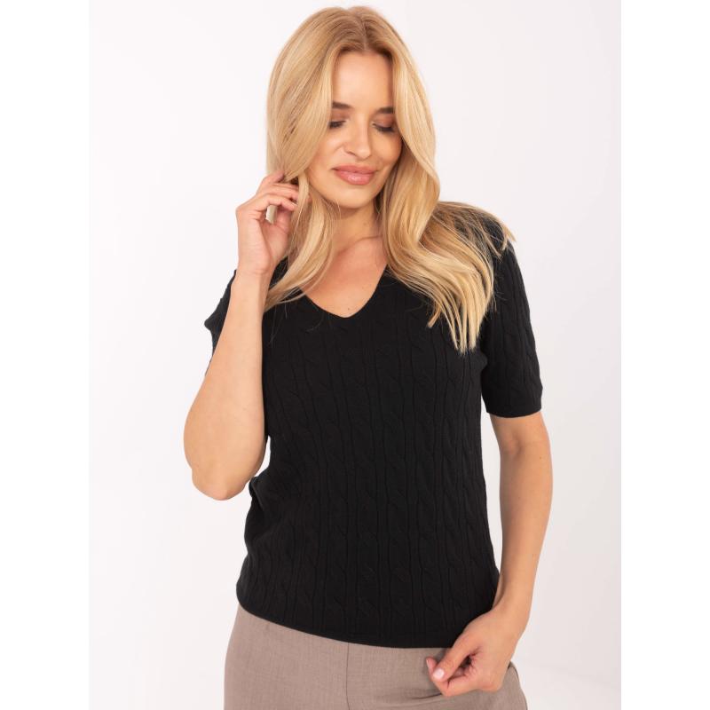 Arany színű, rövid ujjú oversized női pulóver