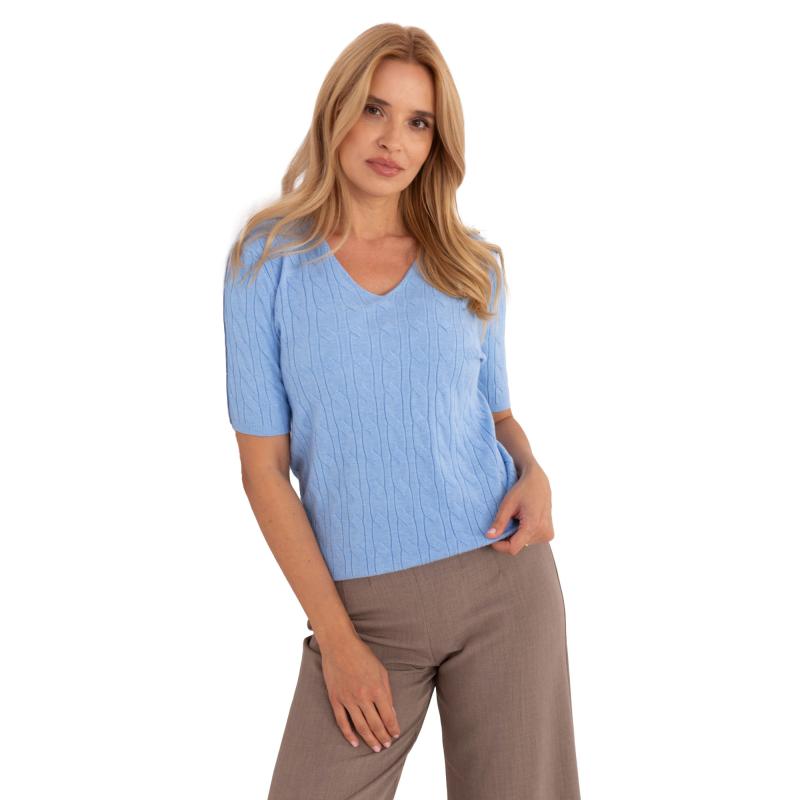 Piszkos rózsaszínű, elegáns, denevérujjas pulóver