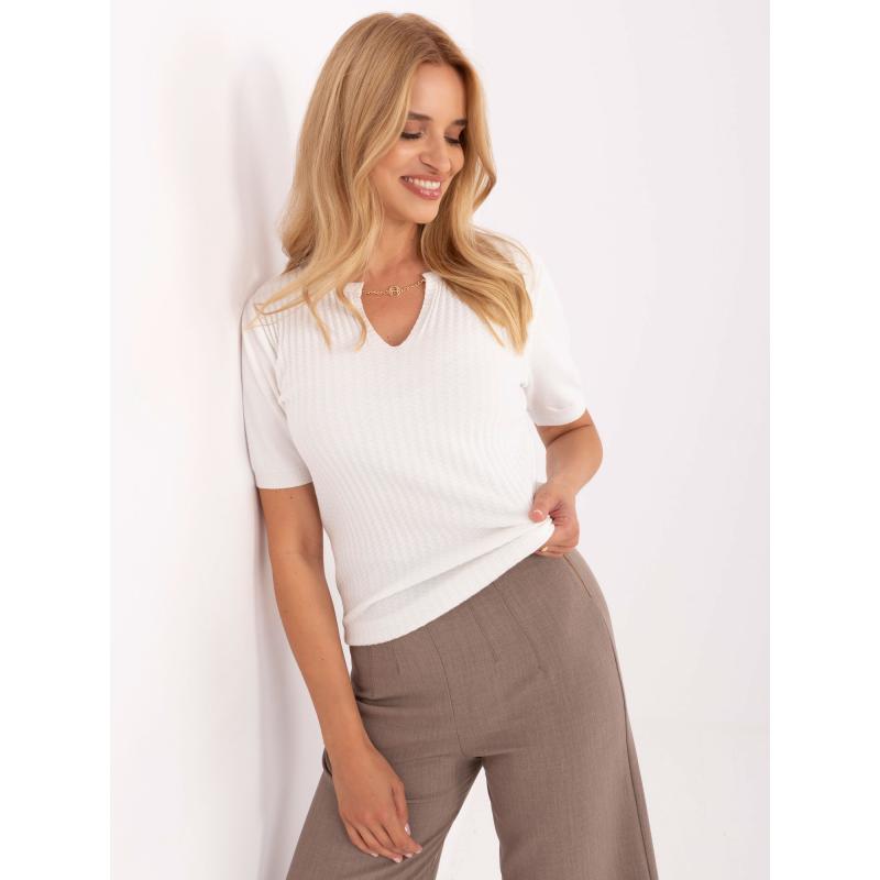 Světle béžový dámský oversize svetr s viskózou