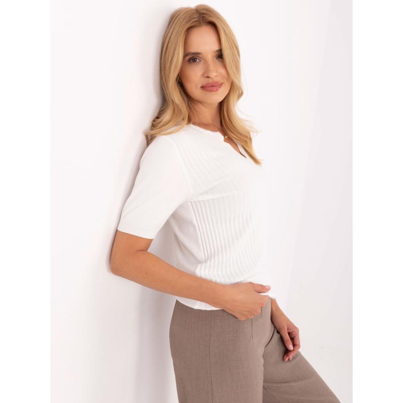 Světle béžový dámský oversize svetr s viskózou