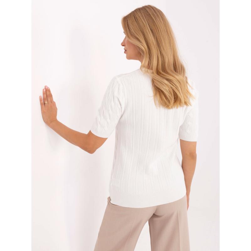 Világos bézs színű, egyszínű női pulóver