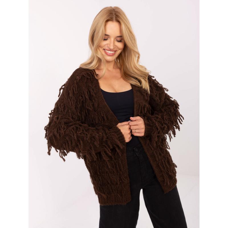 Barna női pulóver boho stílusban RUE PARIS