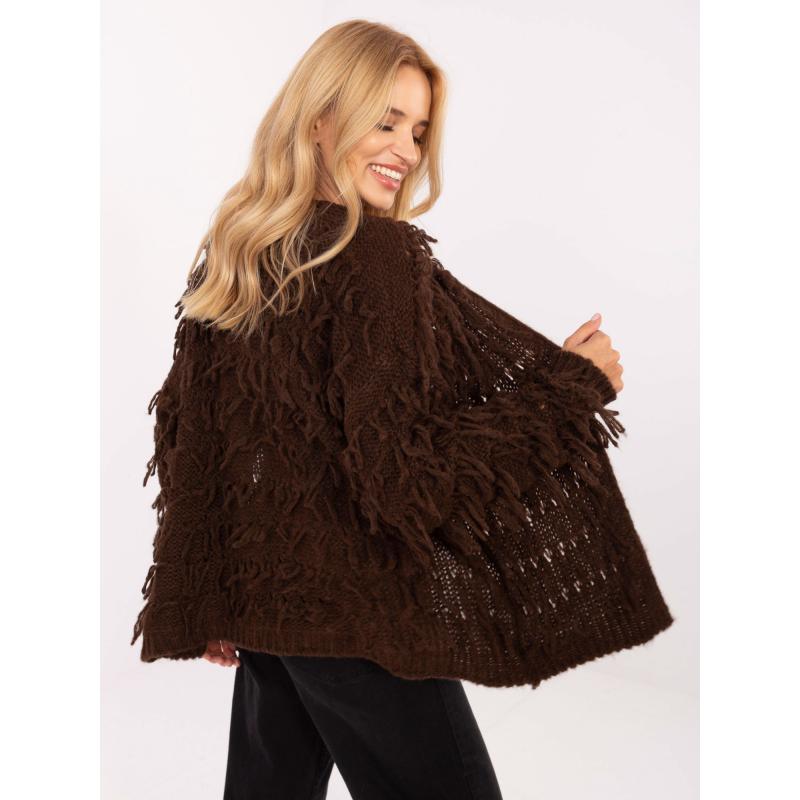 Barna női pulóver boho stílusban RUE PARIS