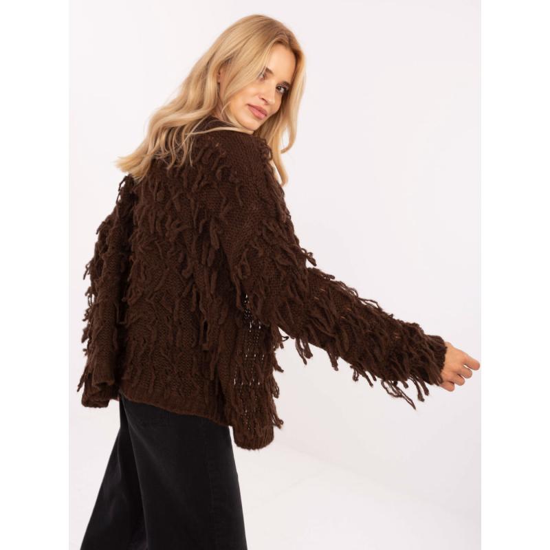 Barna női pulóver boho stílusban RUE PARIS