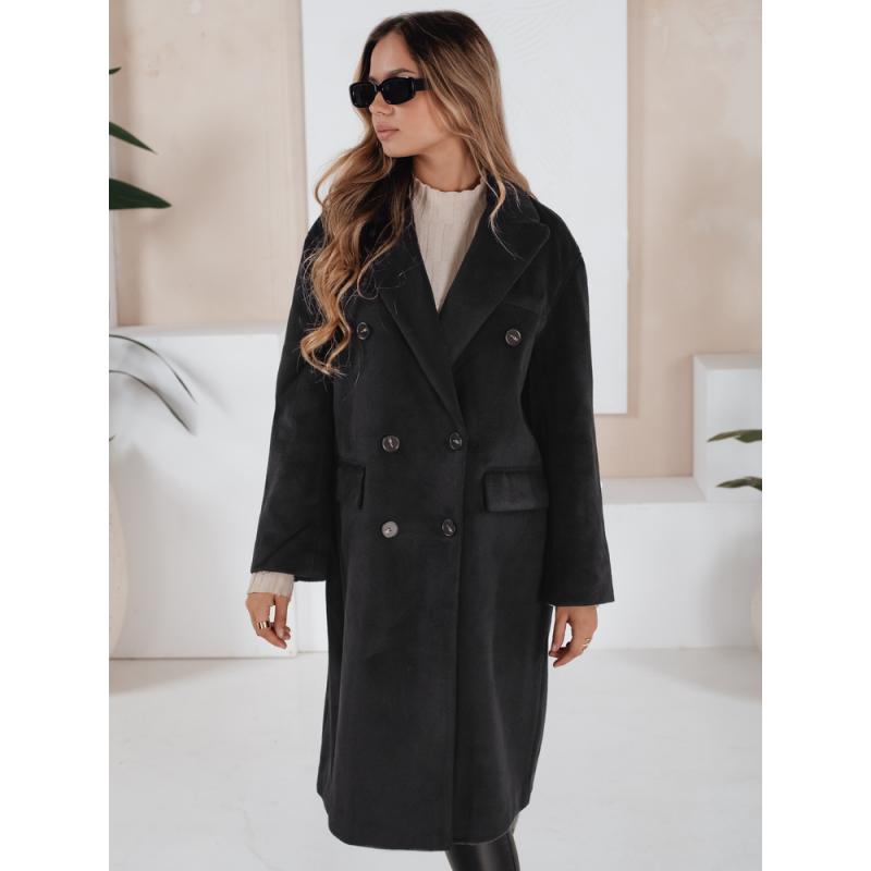 Női oversized fekete téli kabát