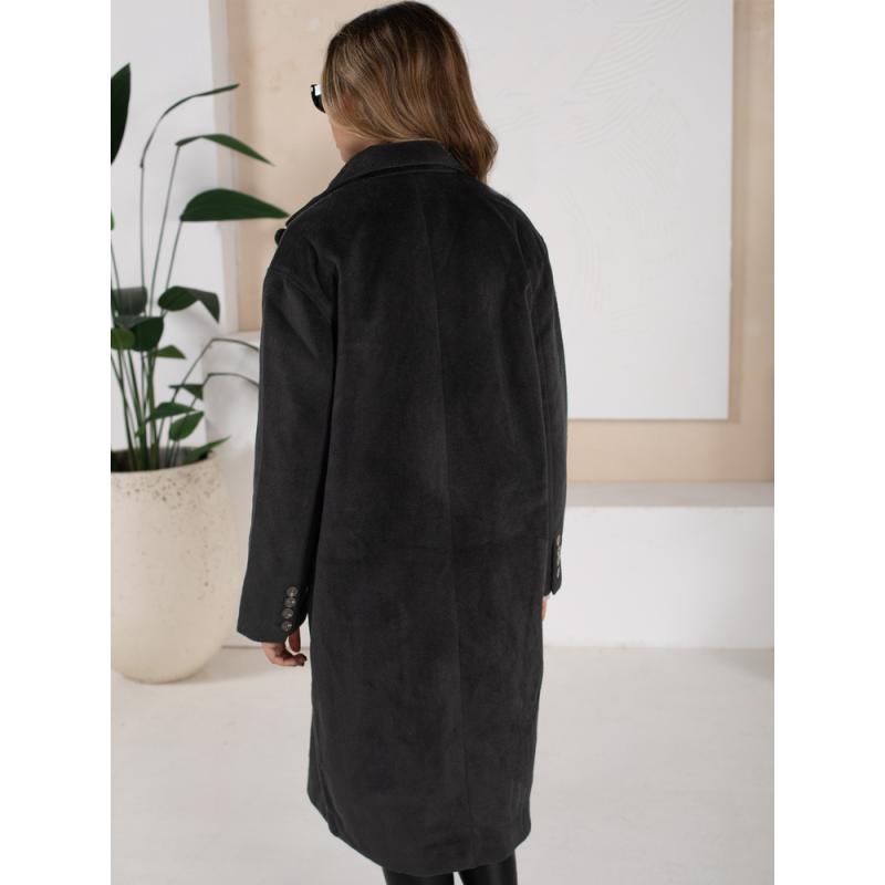 Női oversized fekete téli kabát