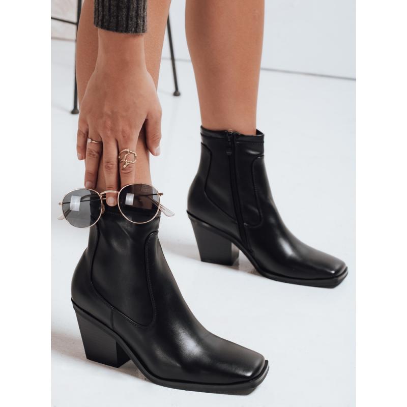 Dámské podzimní kotníkové boty, černé
