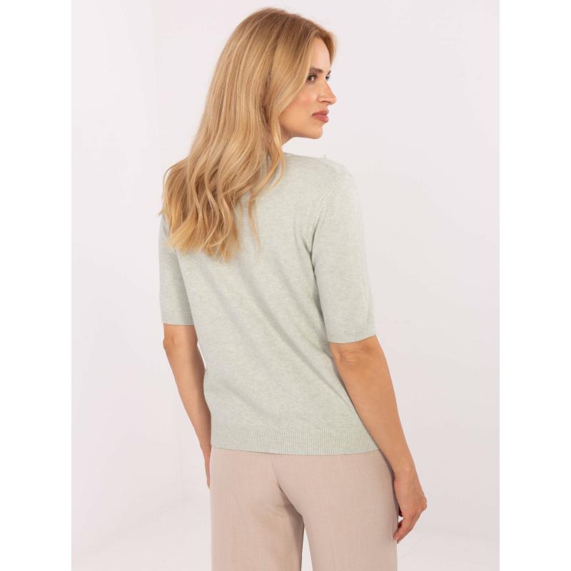 Barna női pulóver rövid ujjú