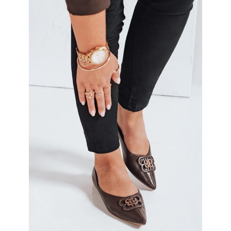 Női barna balerina cipő