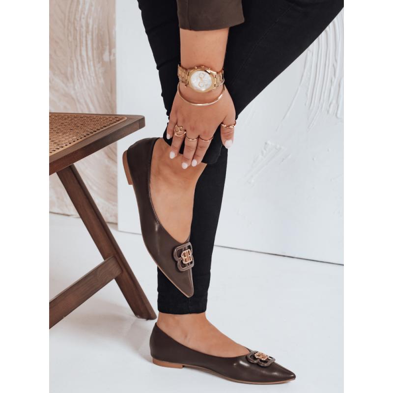 Női barna balerina cipő