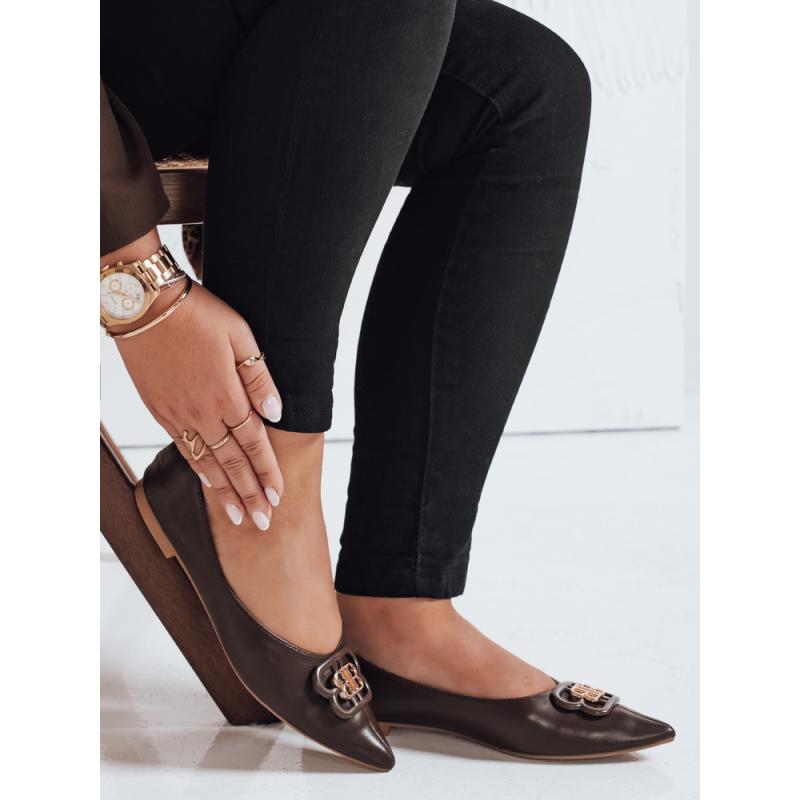 Női barna balerina cipő