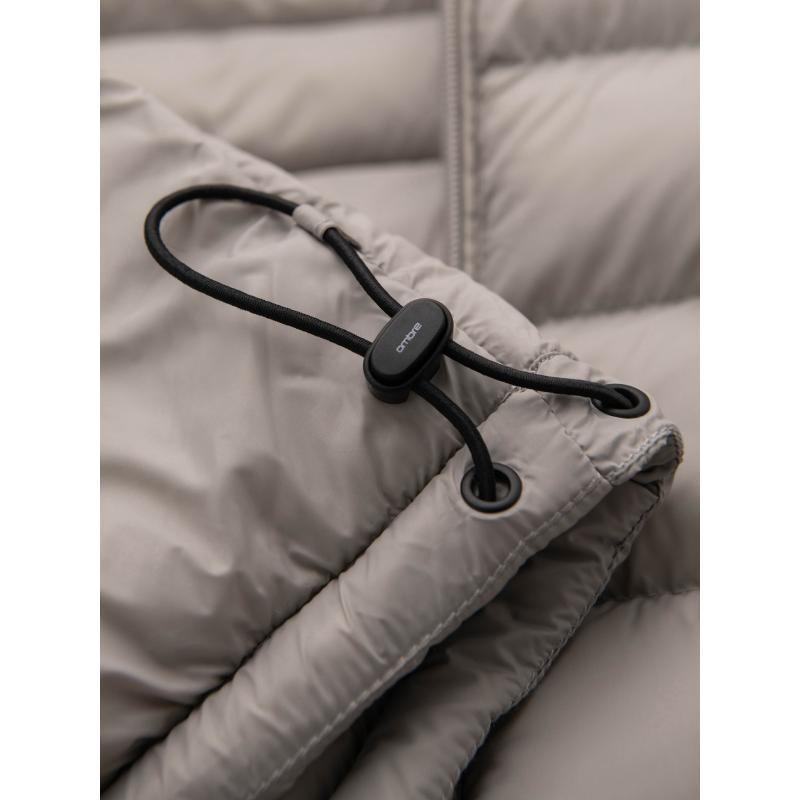 Pánská prošívaná bunda s stojáčkem a zipy na hrudi – tmavě modrá V2 OM-JALP-0260