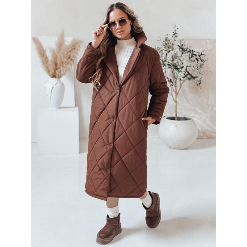 Dámska bunda WARMISSA prešívaná hnedá
