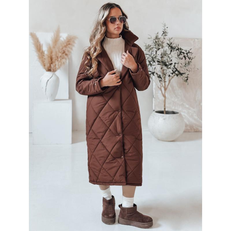 Dámska bunda WARMISSA prešívaná hnedá