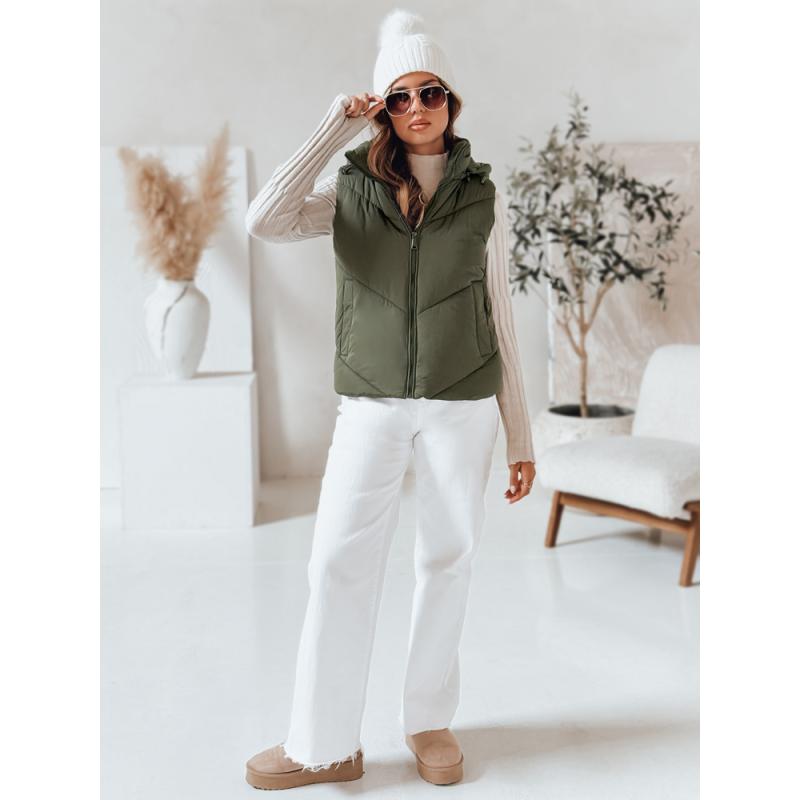 Dámska prešívaná vesta LIKEHUGS zelená