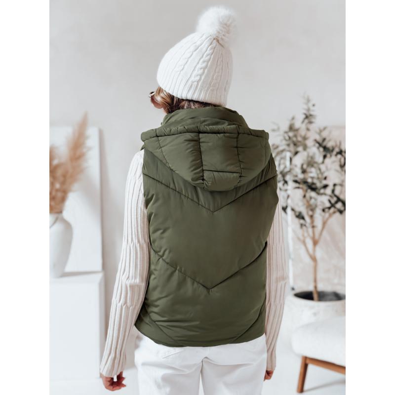 Dámska prešívaná vesta LIKEHUGS zelená