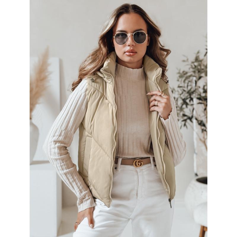 Dámska prešívaná vesta LIKEHUGS béžová