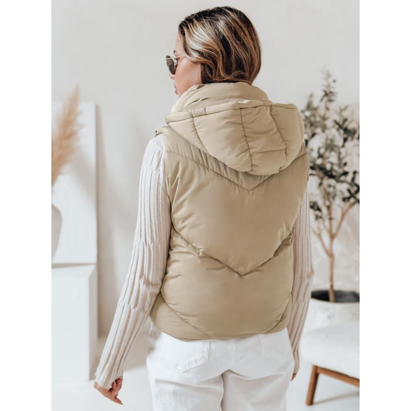 Dámska prešívaná vesta LIKEHUGS béžová