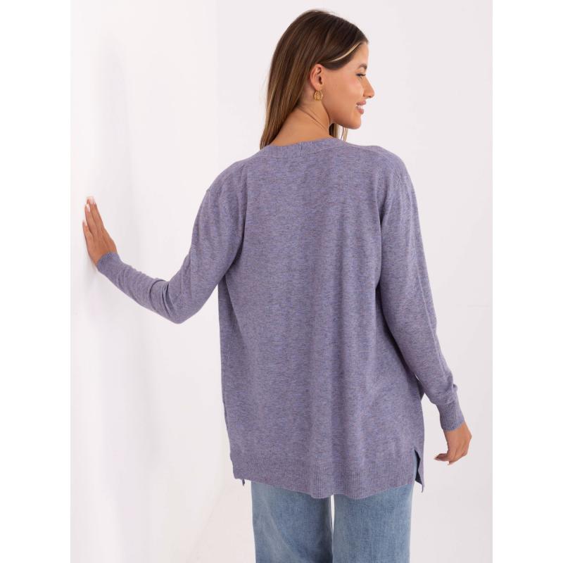 Világos lila kardigán viszkóz keverékkel